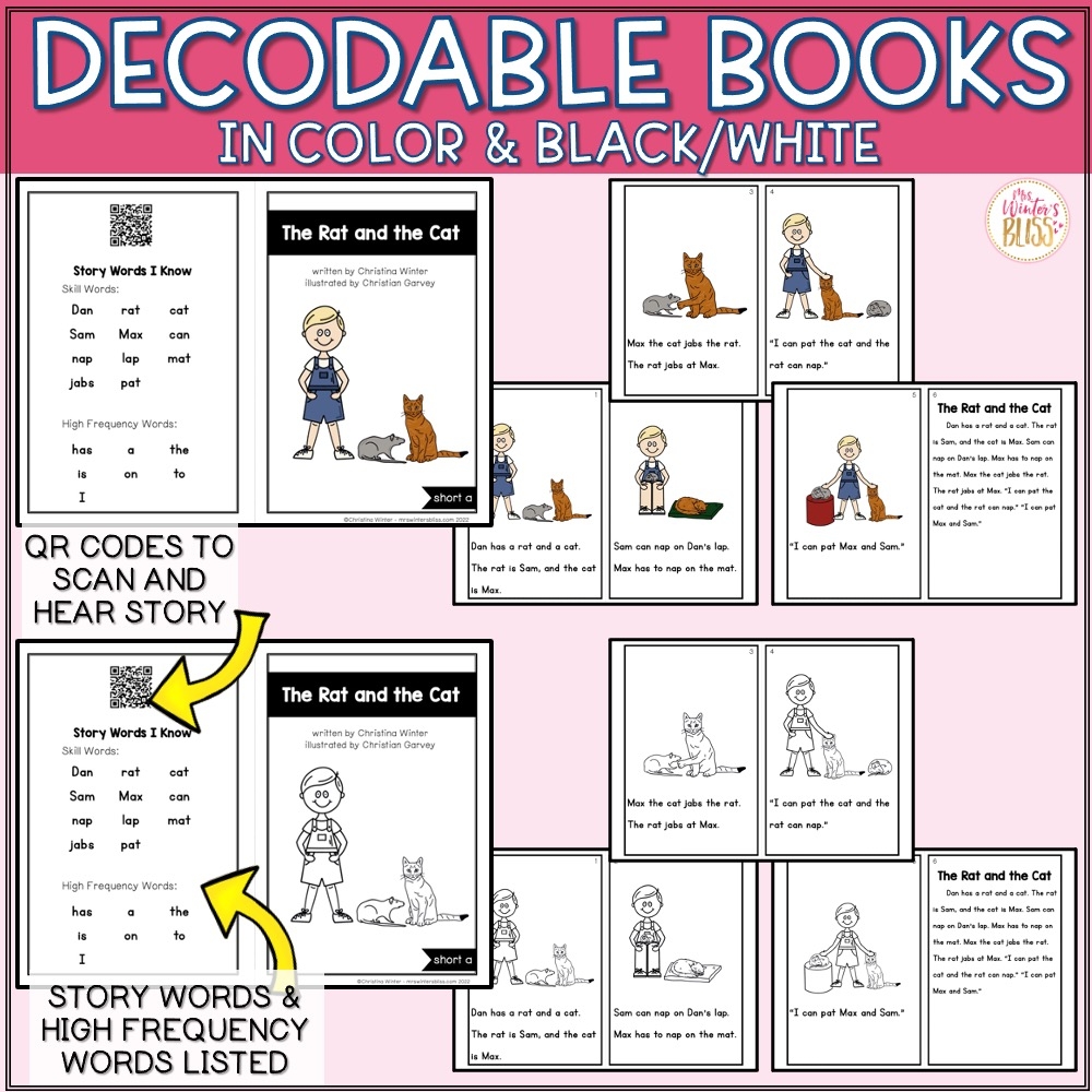 FREE Decodable Books With Comprehension Questions Lead In 