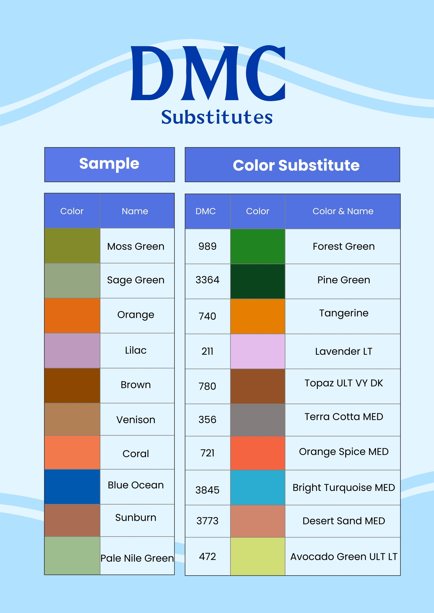 Free Printable Diamond Dotz Color Chart