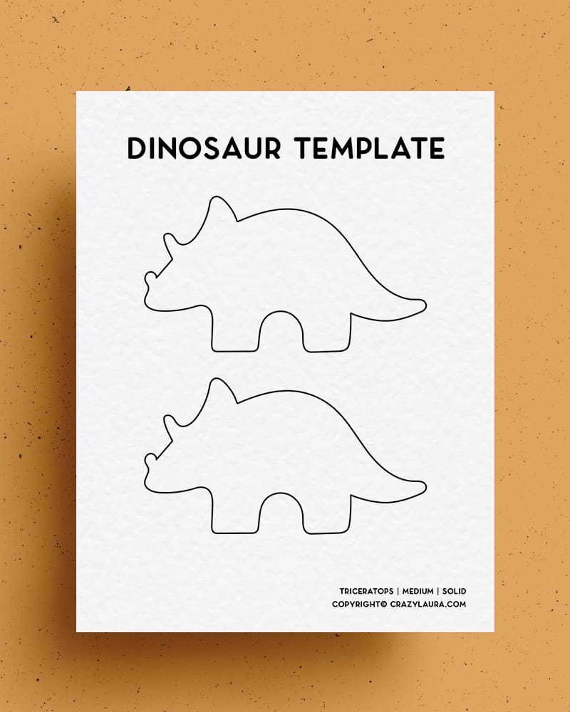 Free Dinosaur Template U0026 Printable Stencil For 2025 Crazy Laura