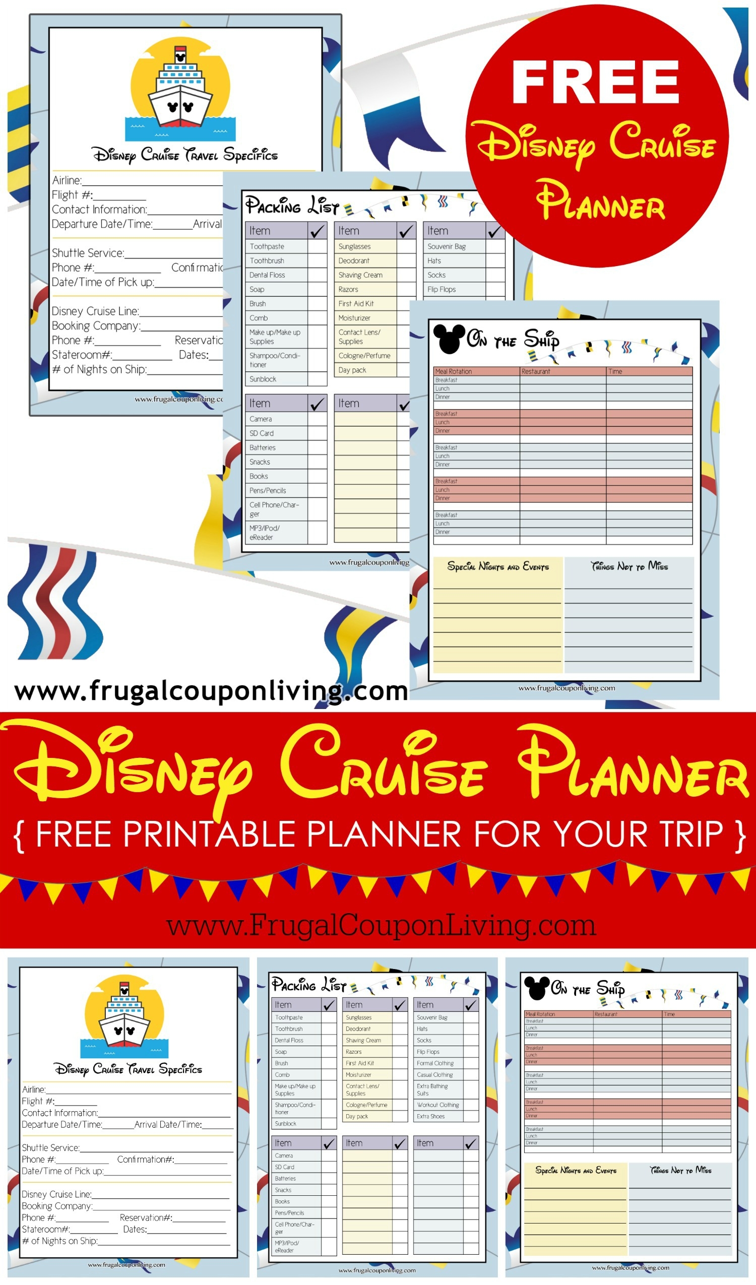Free Printable Cruise Planner Pdf