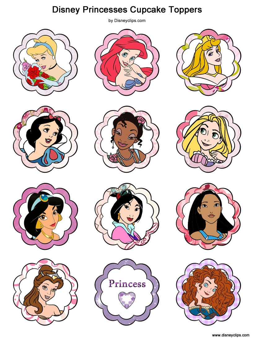 Free Disney Princess Printable Crafts Stickers Notes Bookmarks 