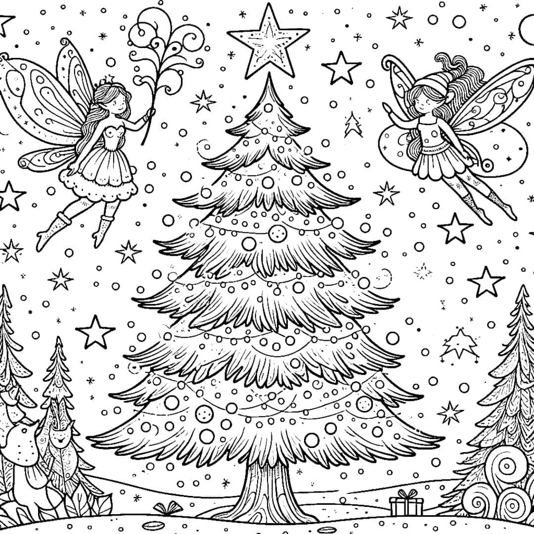 Christmas Tree Coloring Page Free Printable