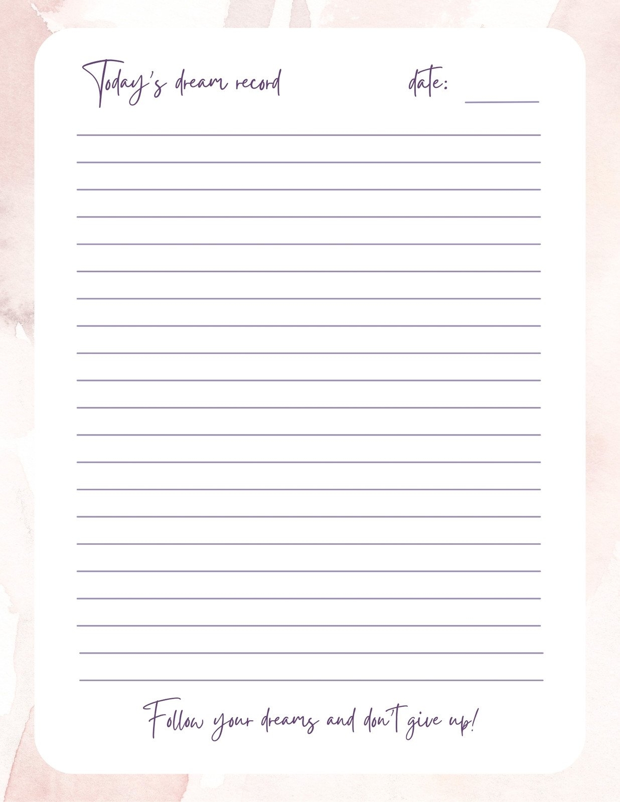 Free Printable Journal Sheets