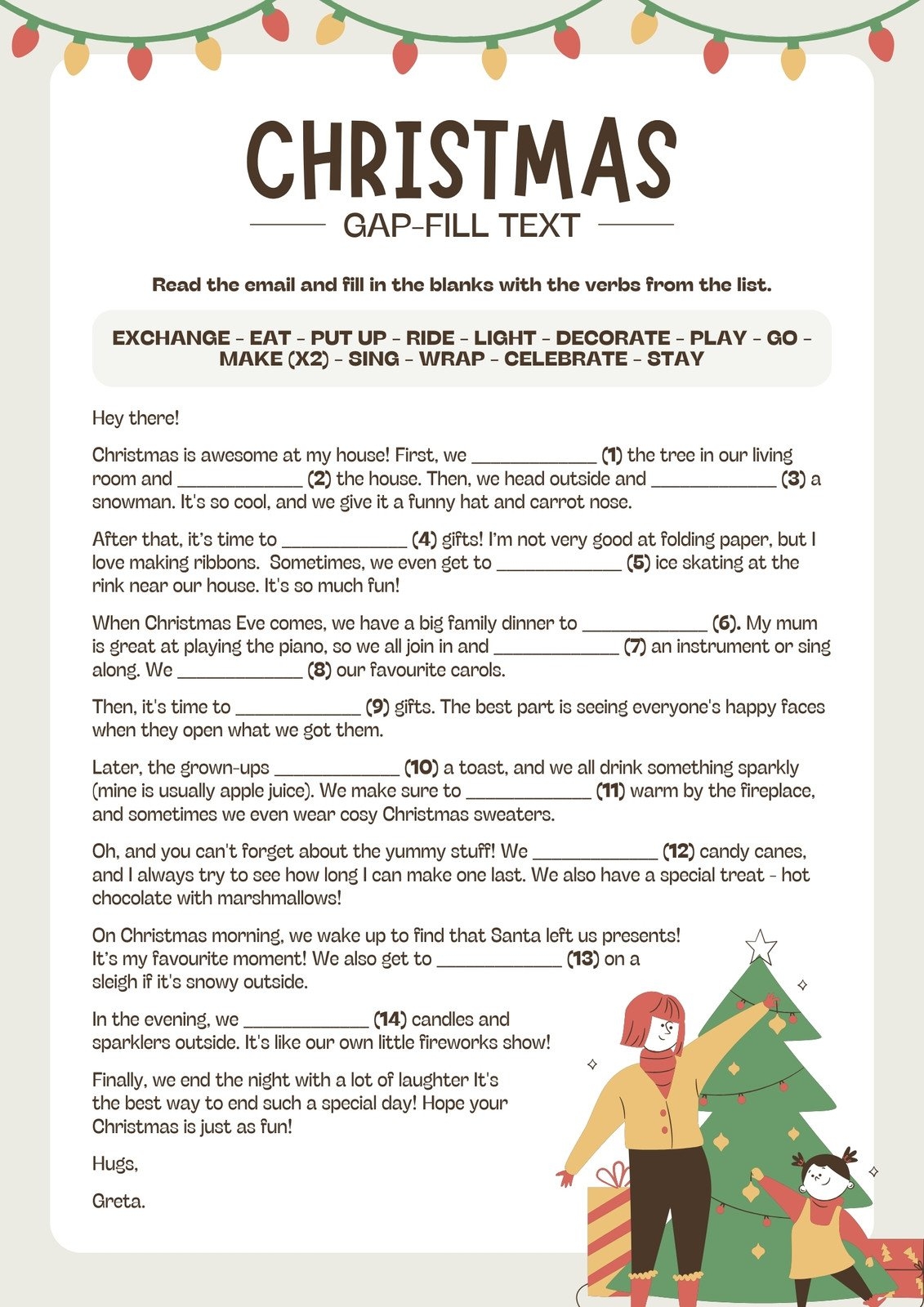 Free Printable Christmas Activity Worksheets