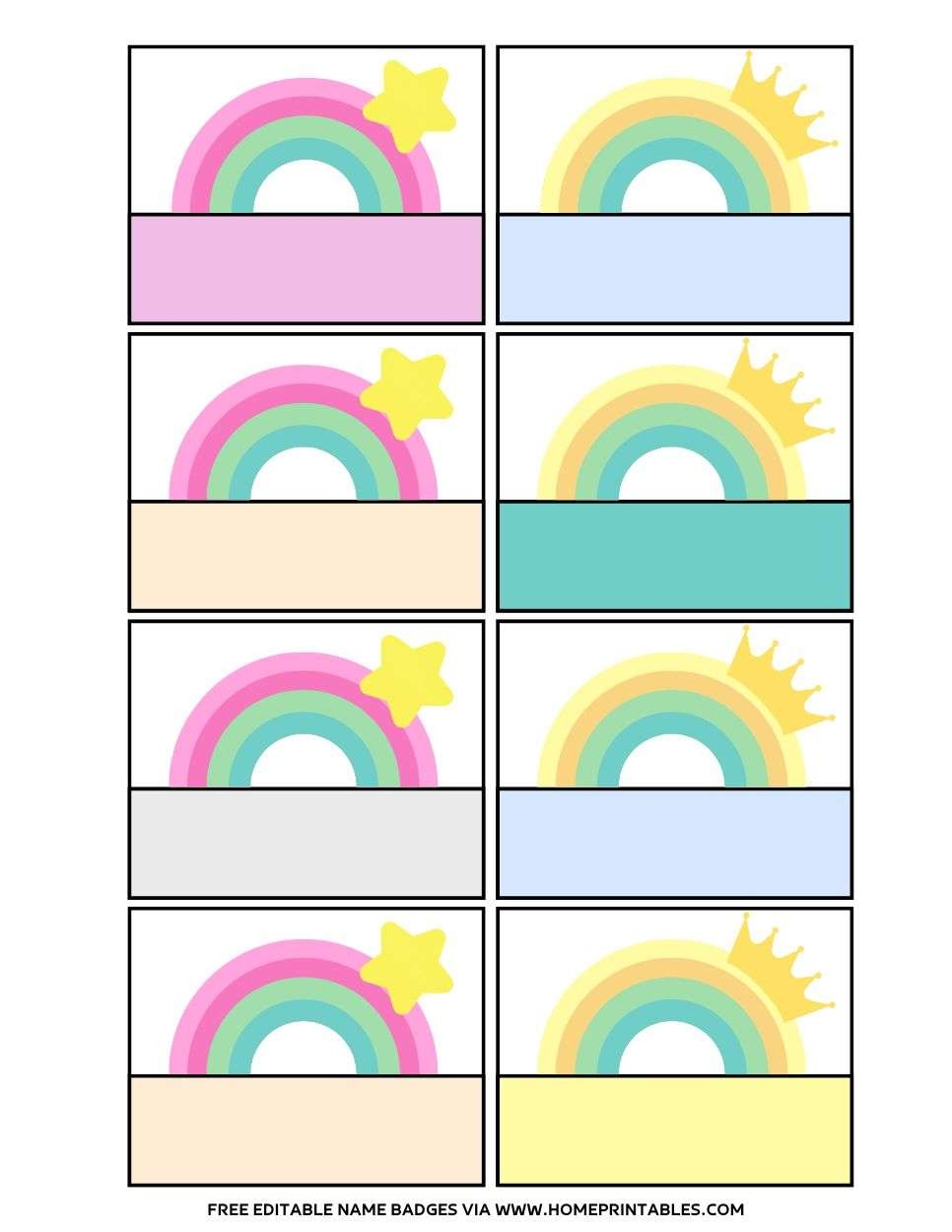 Free Printable Editable Name Tags