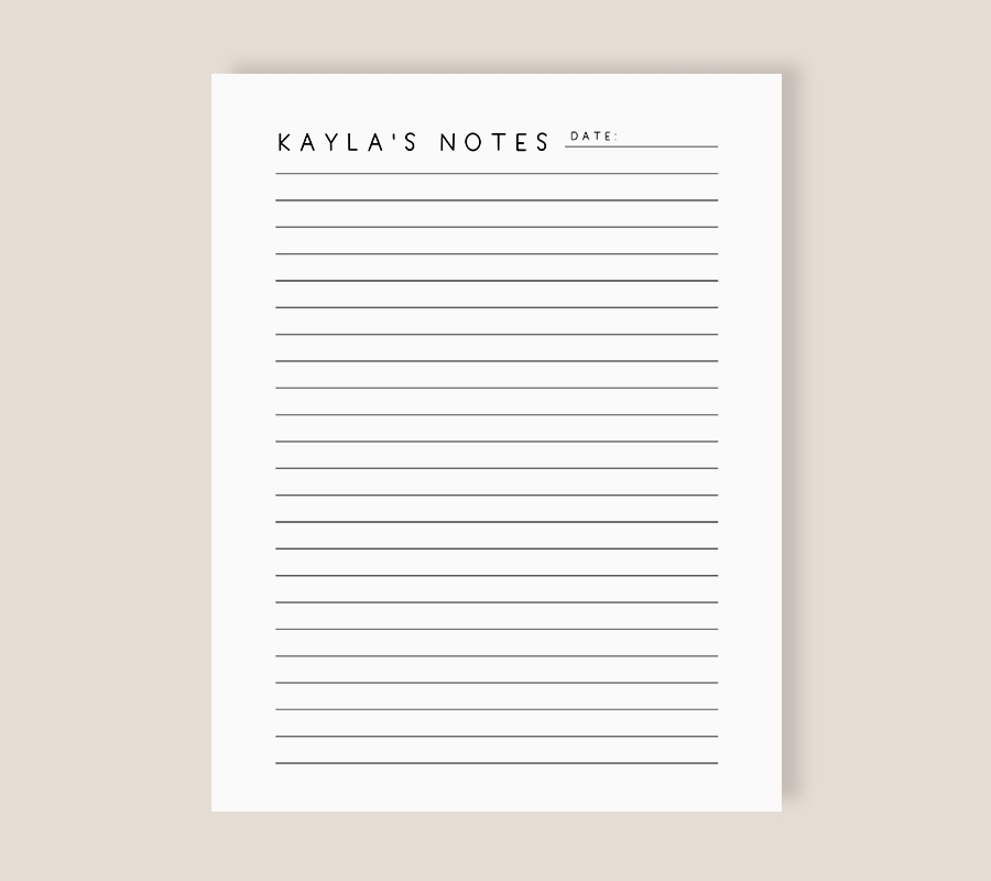 Free Printable Note Pages