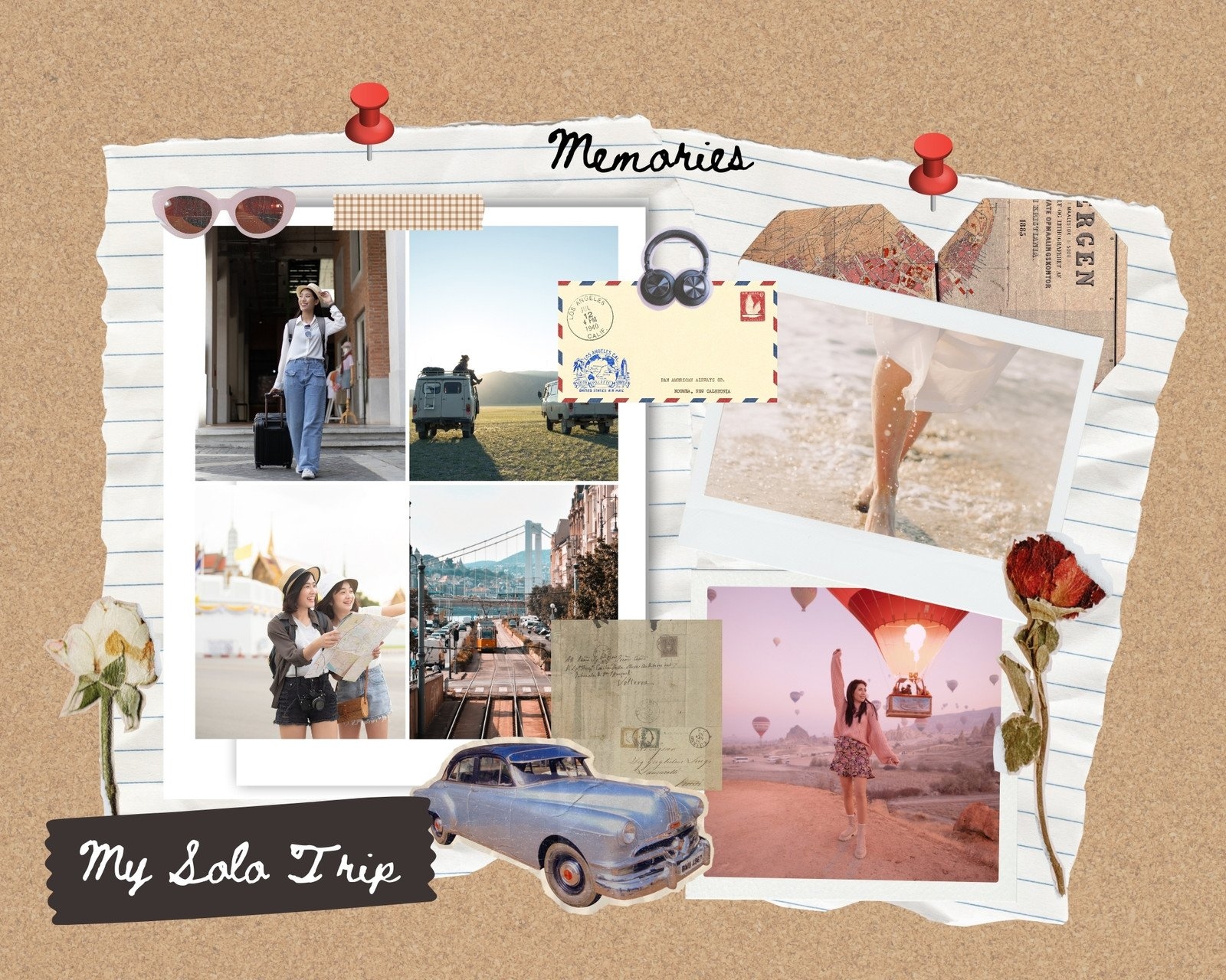 Free Editable Printable Travel Scrapbook Templates Canva