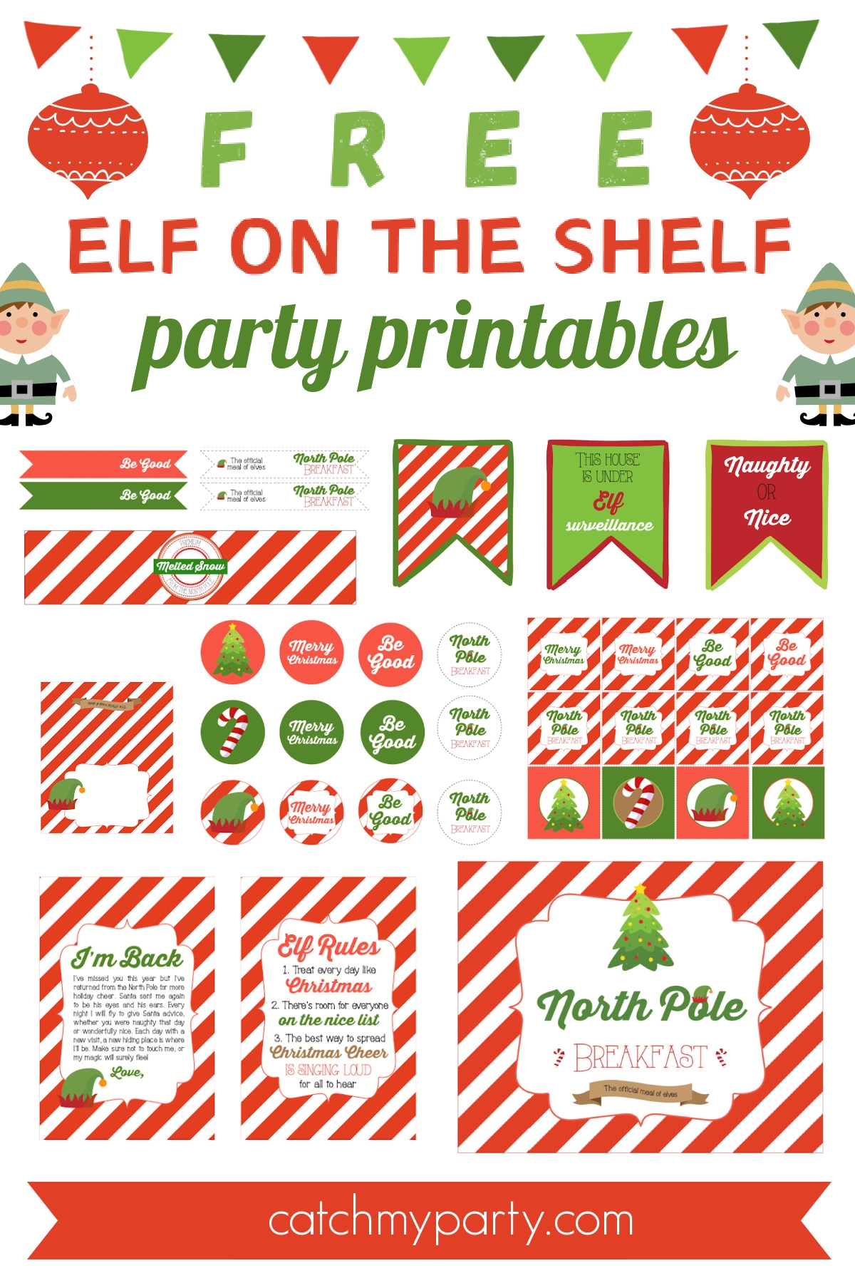 FREE Elf On A Shelf North Pole BREAKFAST PRINTABLES Catch My 
