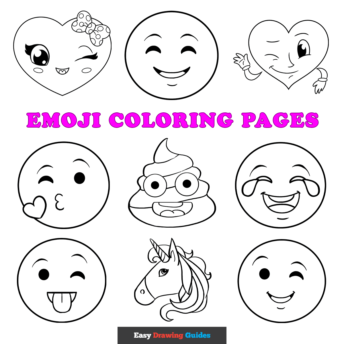 Free Emoji Coloring Pages For Kids 11 Printable Sheets