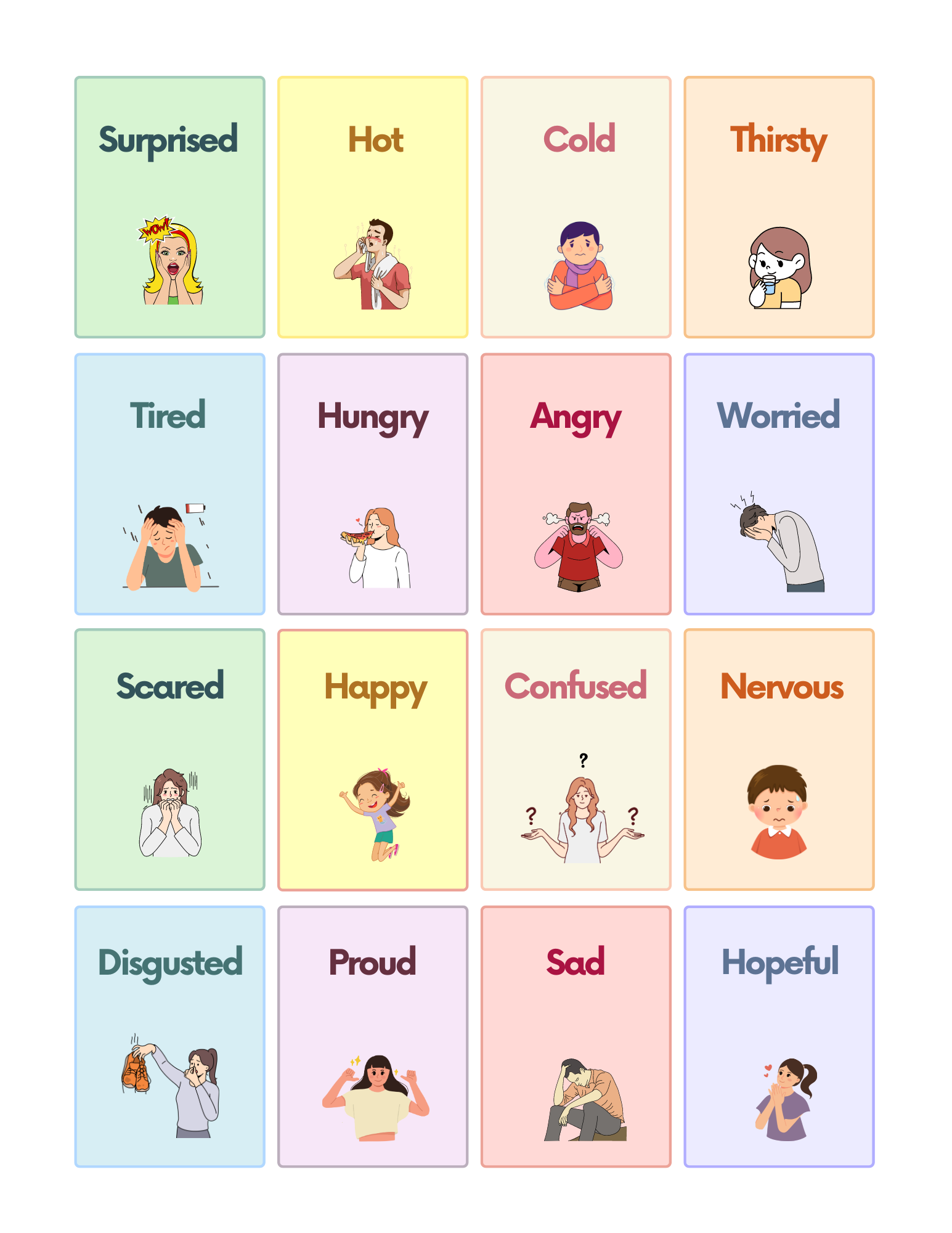 Free Emotions Flashcards For Autism And Speech Therapy AutisticHub