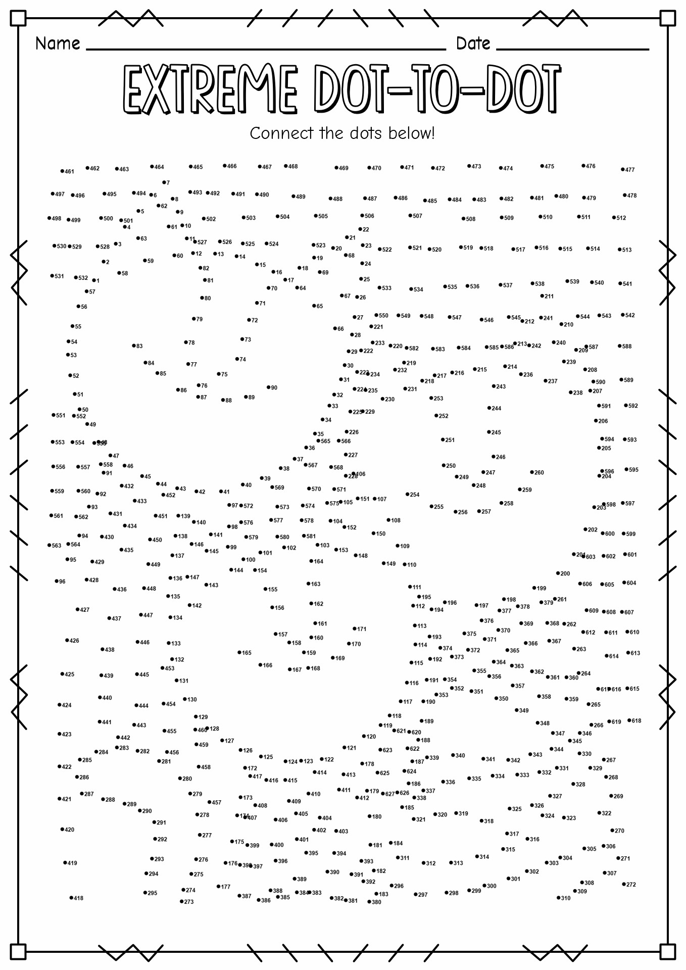 Free Extreme Dot To Dot Printables Worksheet Download Free 