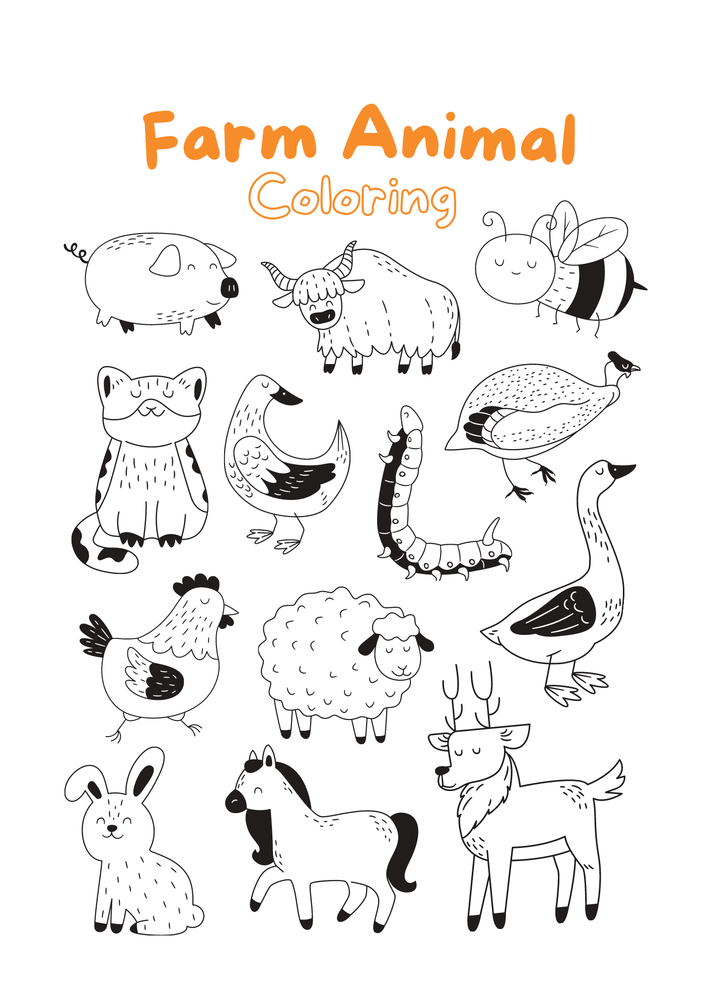 Free Farm Coloring Pages Printable