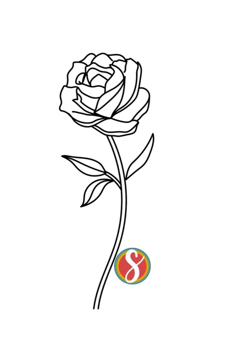 Free Flower Rose Coloring Pages Stevie Doodles
