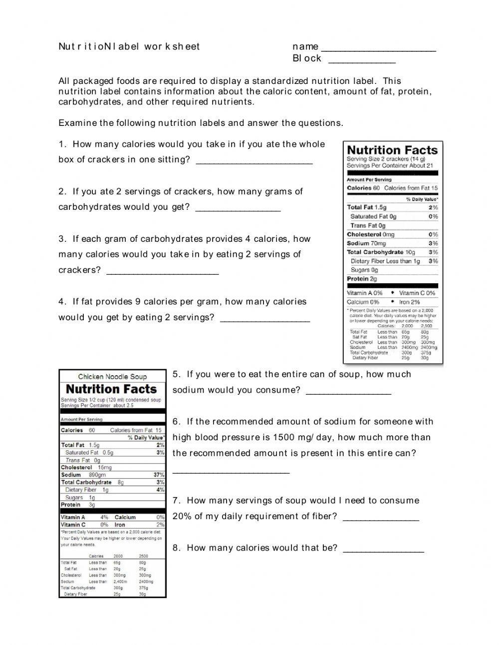 Free Food Labels Worksheet Download Free Food Labels Worksheet Png Images Free Worksheets On Clipart Library
