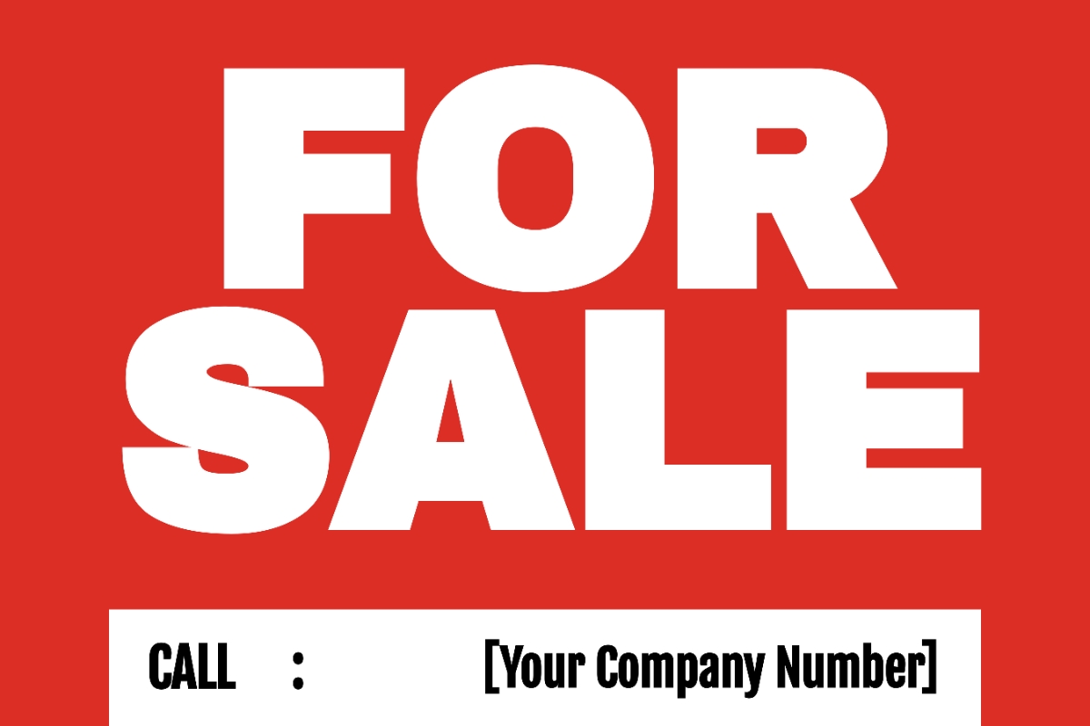 Free For Sale Sign Template To Edit Online