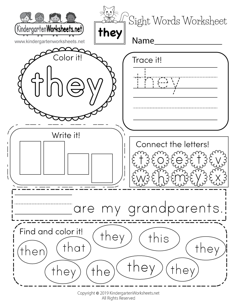 Free Free Sight Words Worksheet Download Free Free Sight Words Worksheet Png Images Free Worksheets On Clipart Library