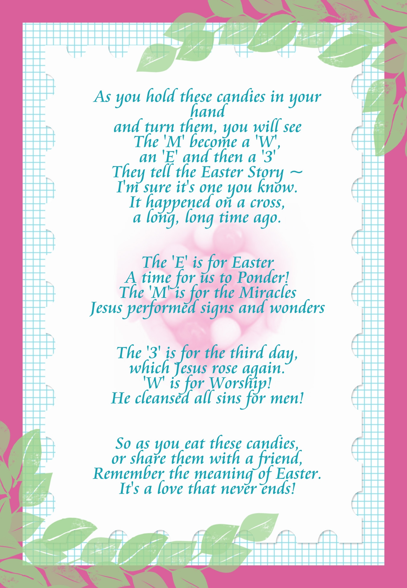 FREE Friday Easter Mu0026Ms Printable It Works For Bobbi 