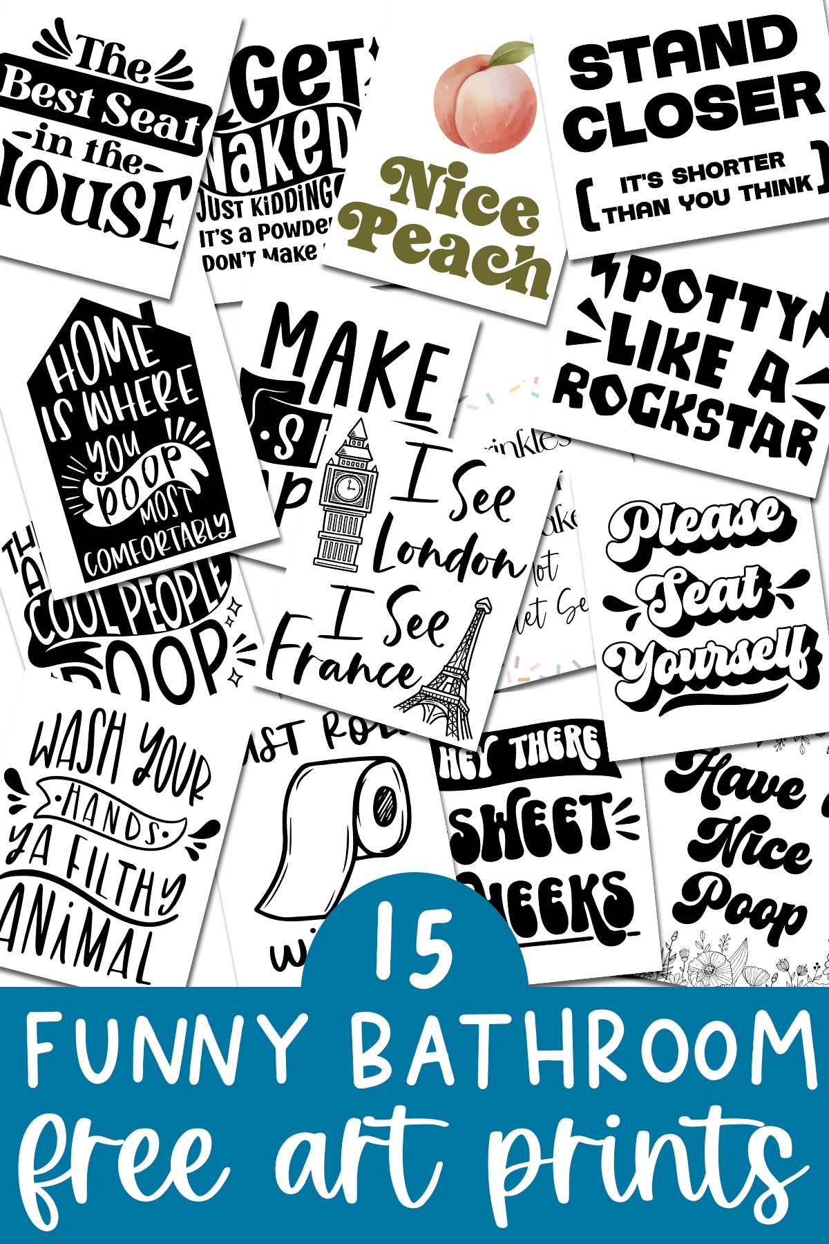 Free Funny Printable Bathroom Signs 15 Wall Art Options
