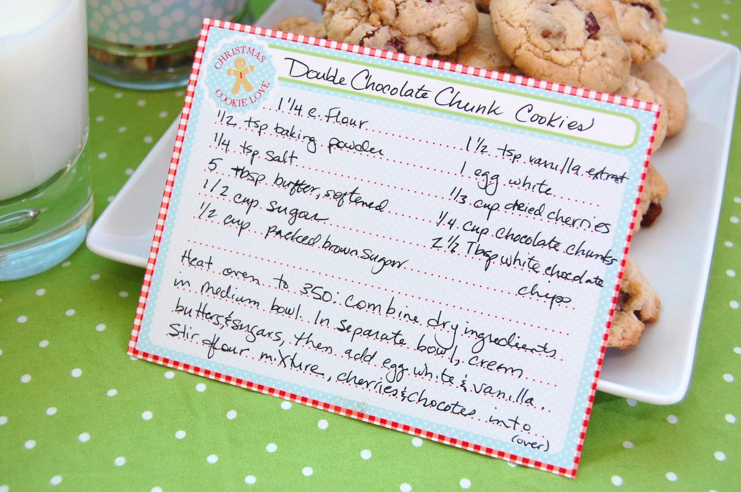 Free Gingerbread Christmas Cookies Free Printable Recipe Card 