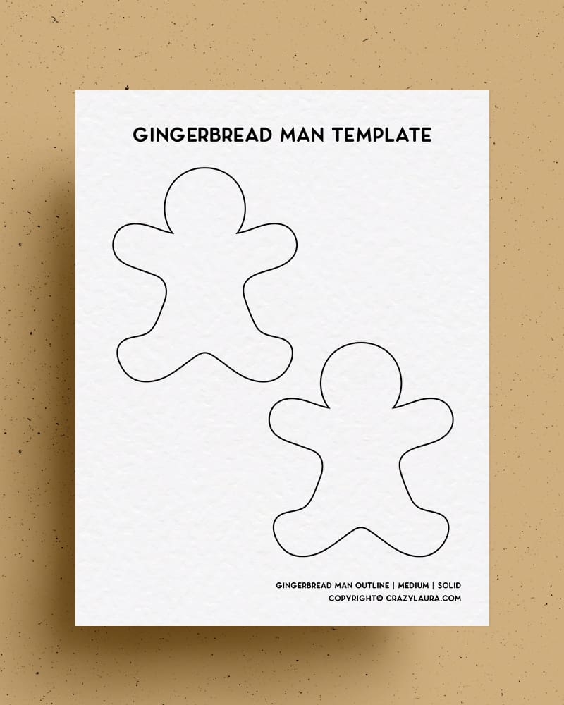 Gingerbread Template Free Printable
