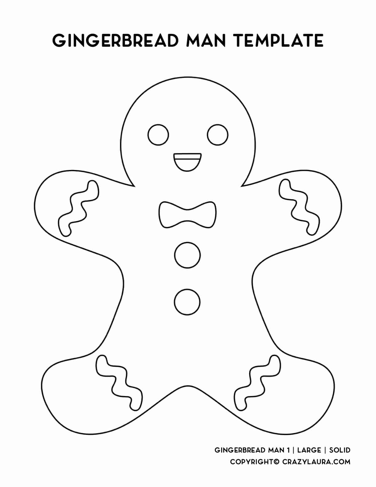 Free Gingerbread Man Template U0026 Coloring Pages For