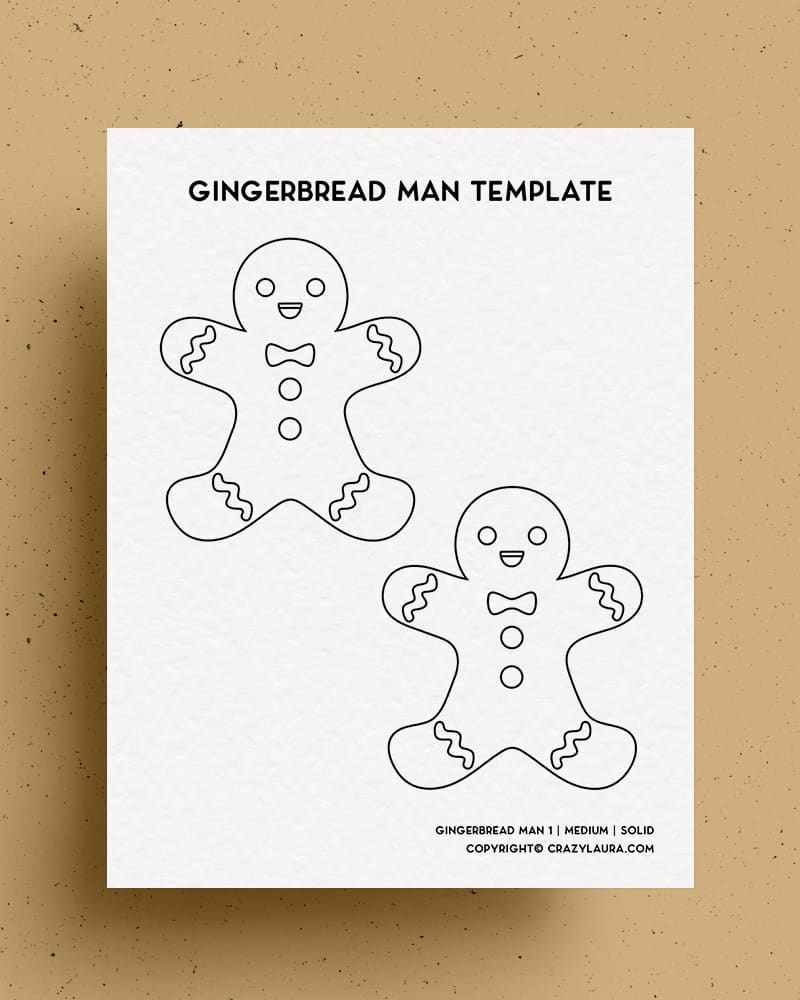 Free Gingerbread Template Printable