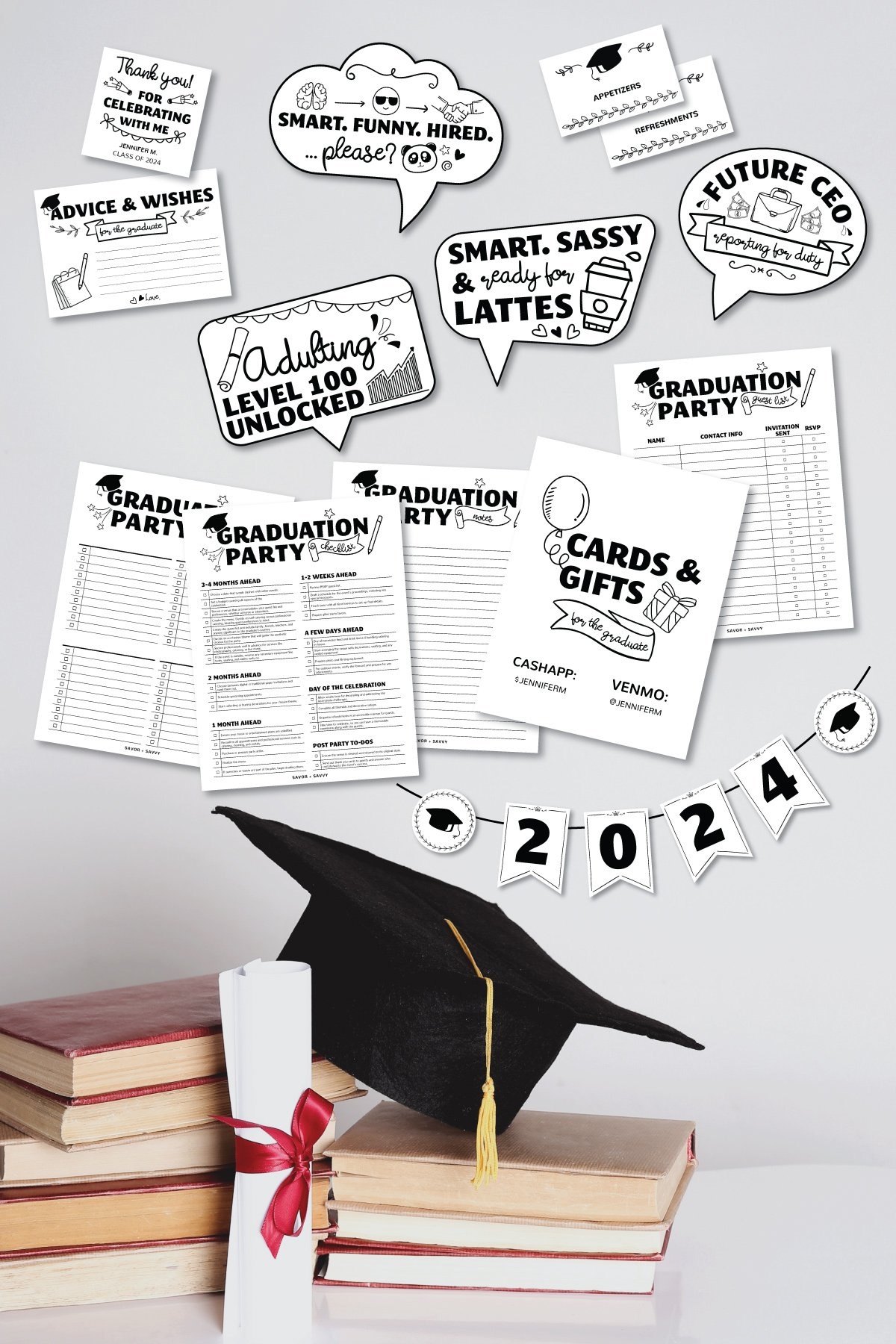Free Graduation Party Printables Editable For Any Year Savor Savvy