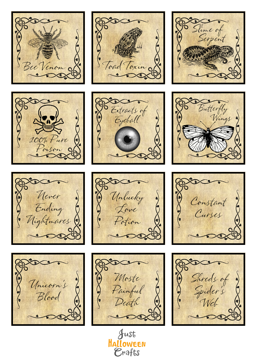 Halloween Labels Free Printable