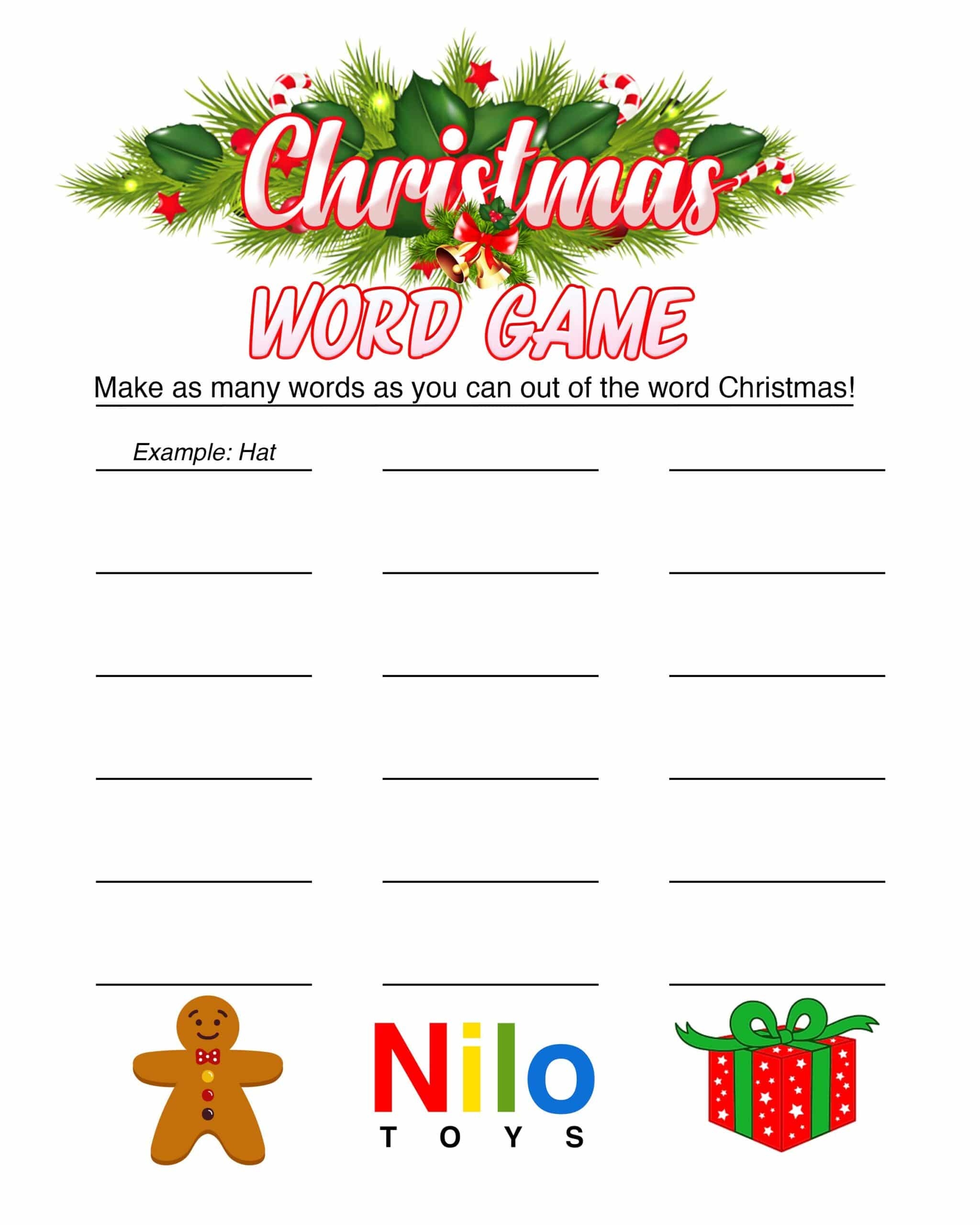 FREE Kids Games For Christmas Printable Word Games For Kids