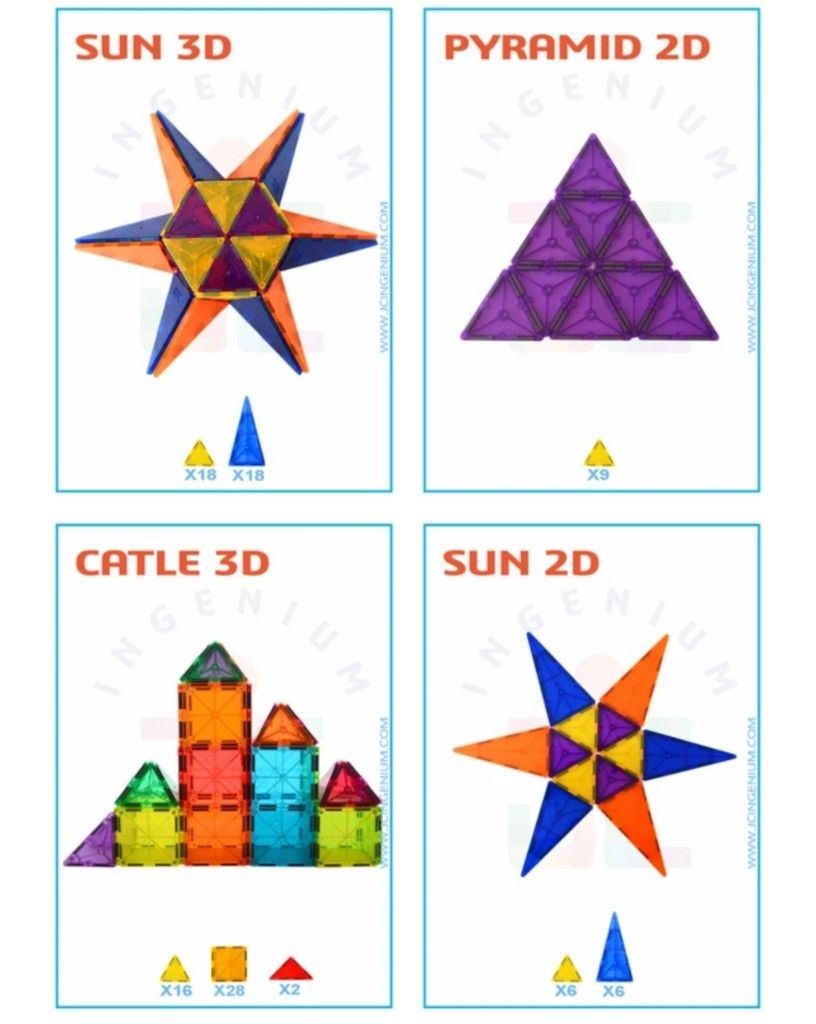Free Magnetic Tile Templates