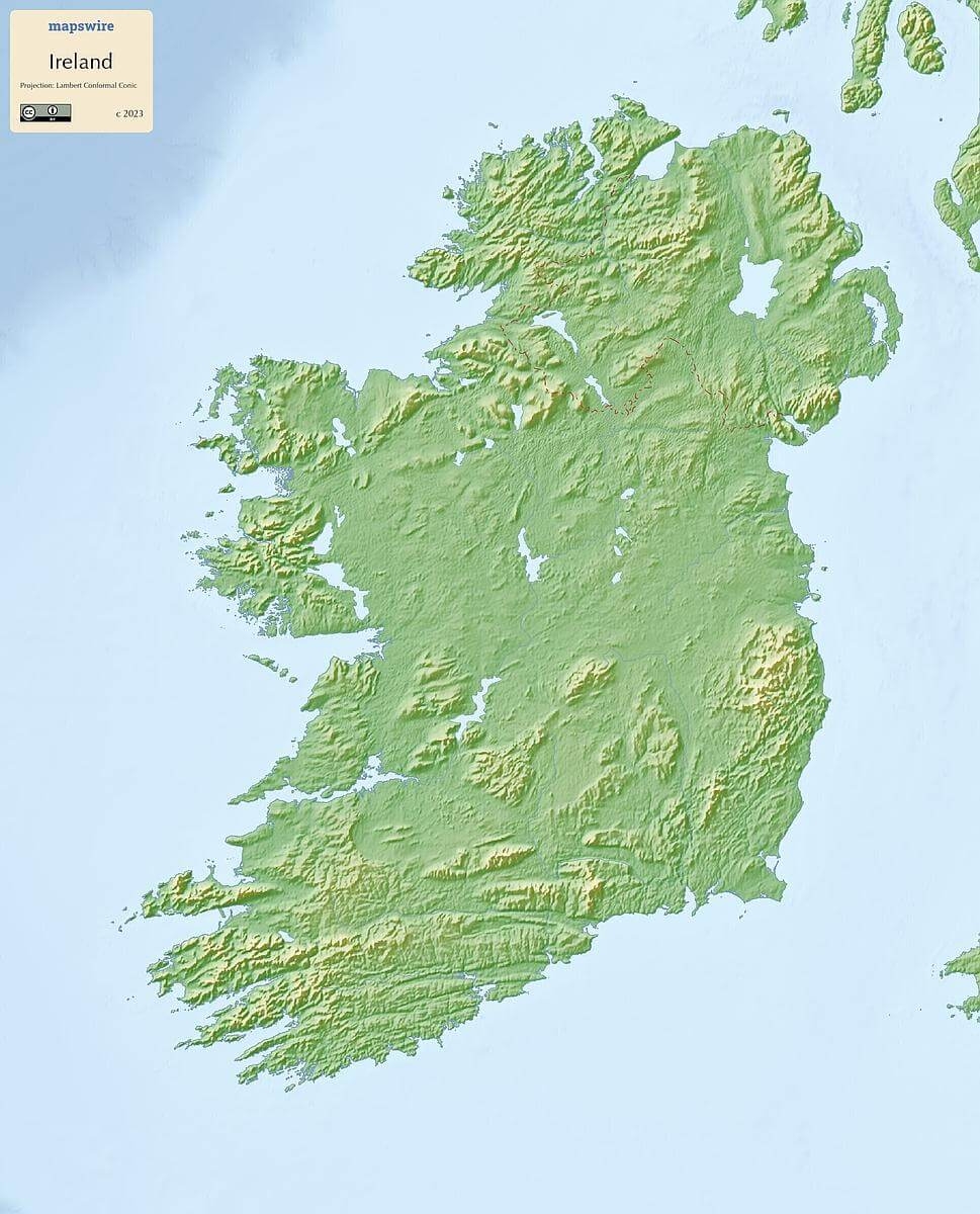 Map Of Ireland Printable Free