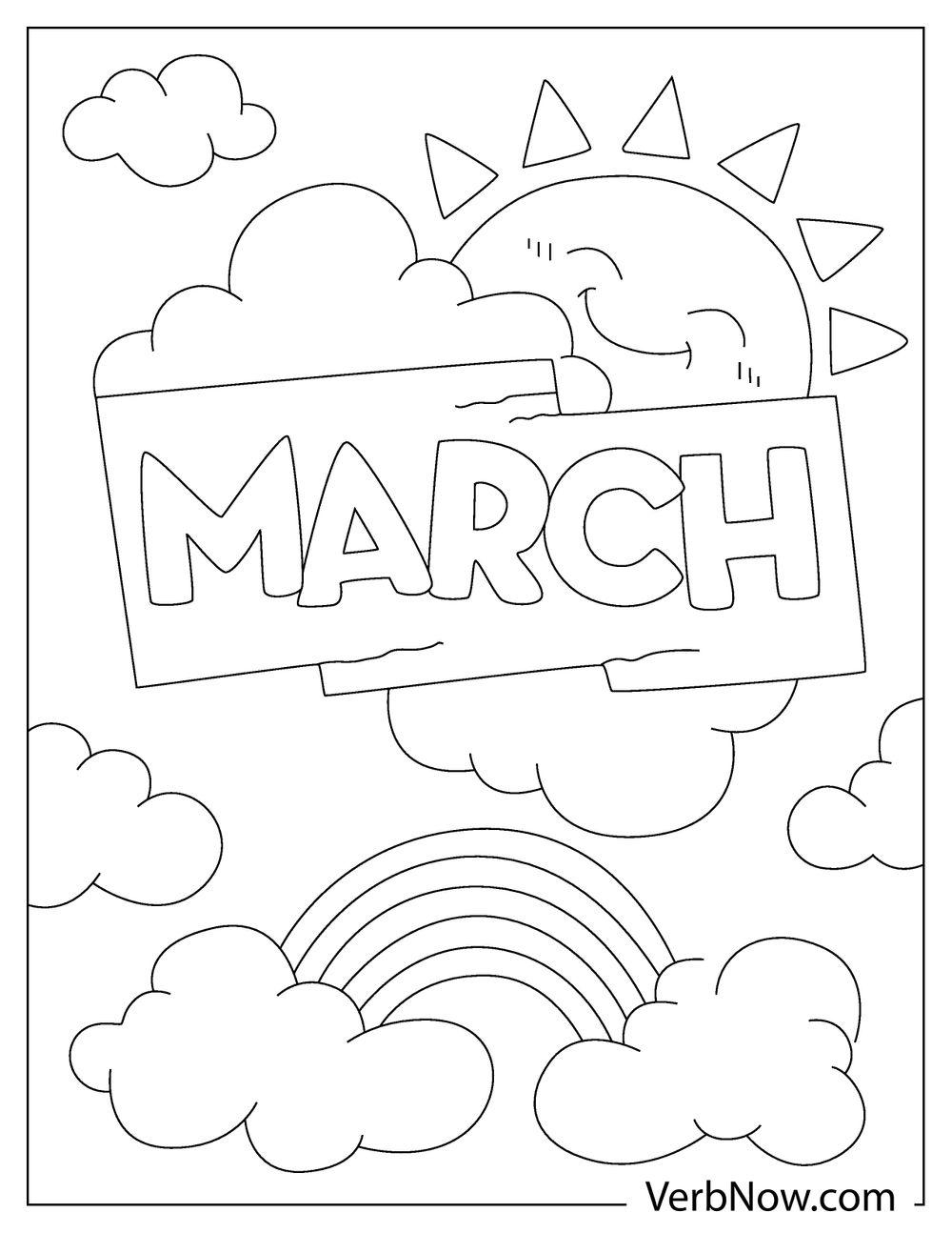 Free Printable March Coloring Sheets