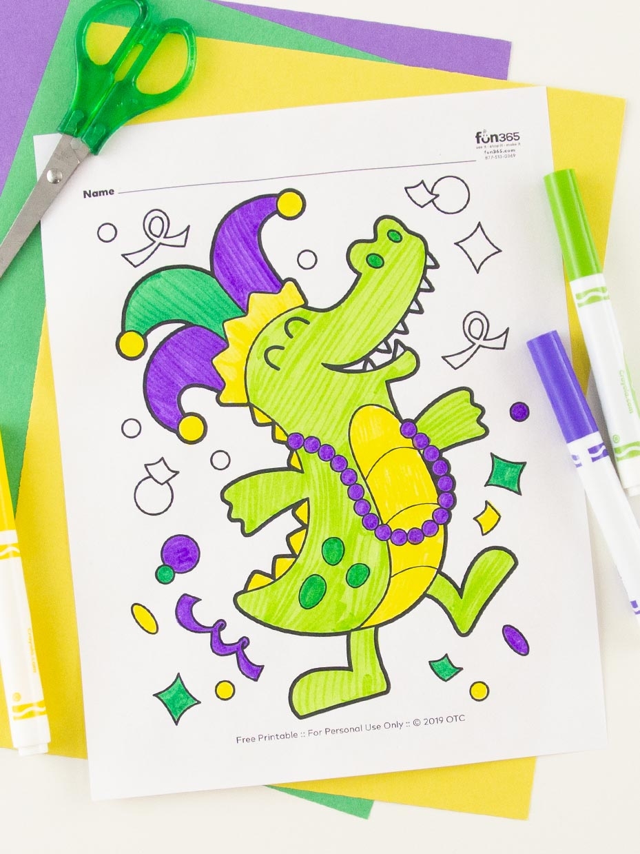 Free Mardi Gras Coloring Pages Fun365
