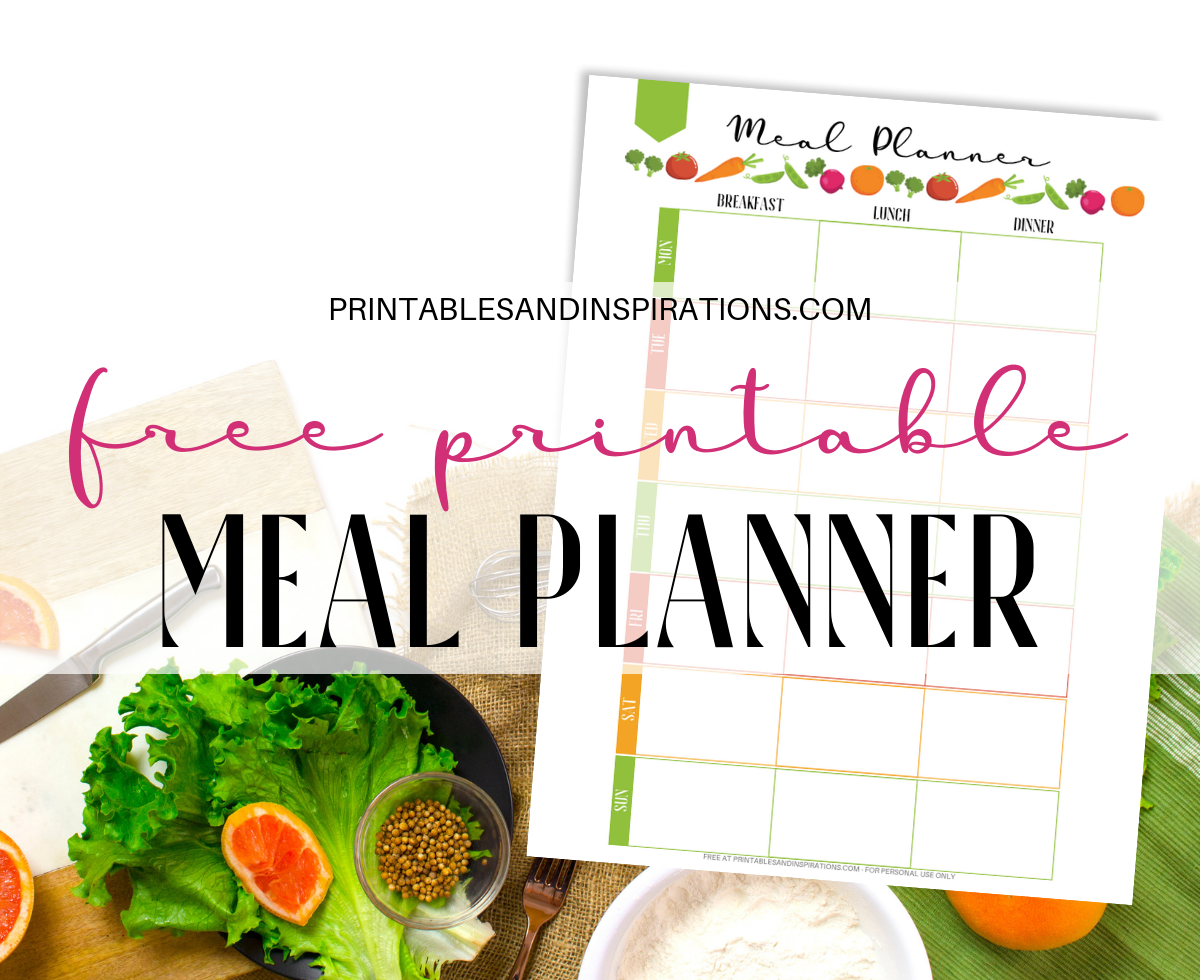 Free Printable Weekly Meal Planner