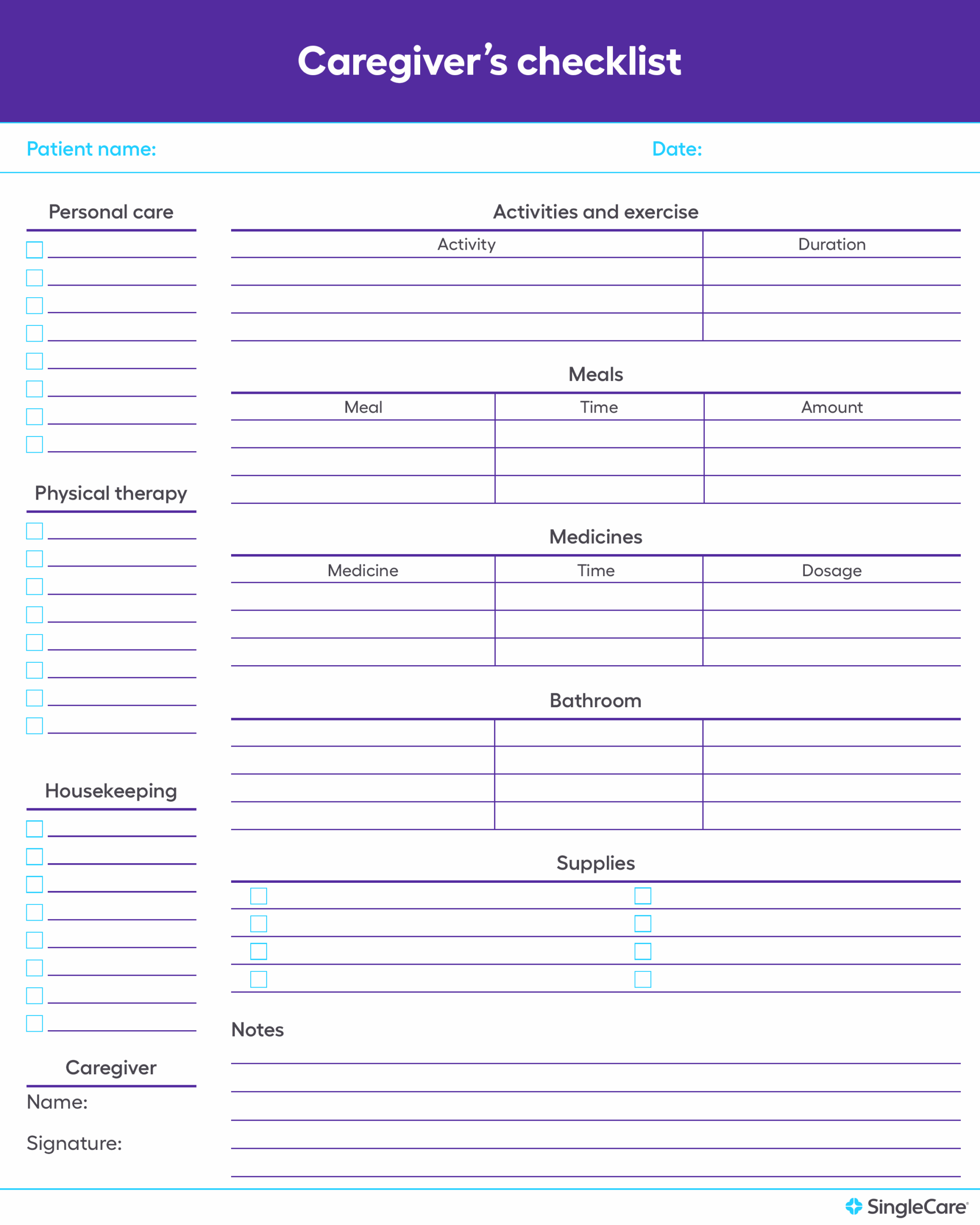 Free Printable Medication List Card