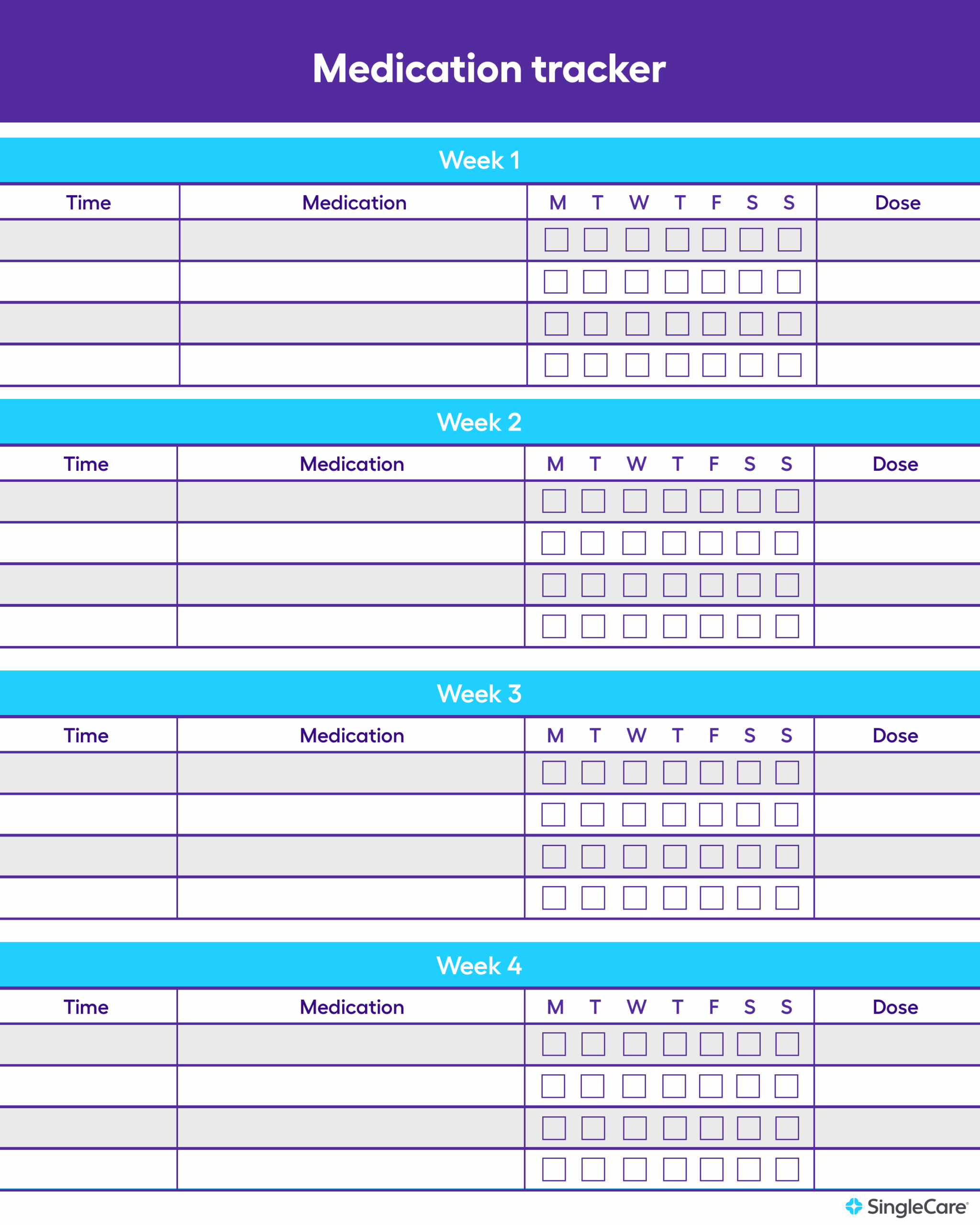 Free Medication List Templates For Patients And Caregivers