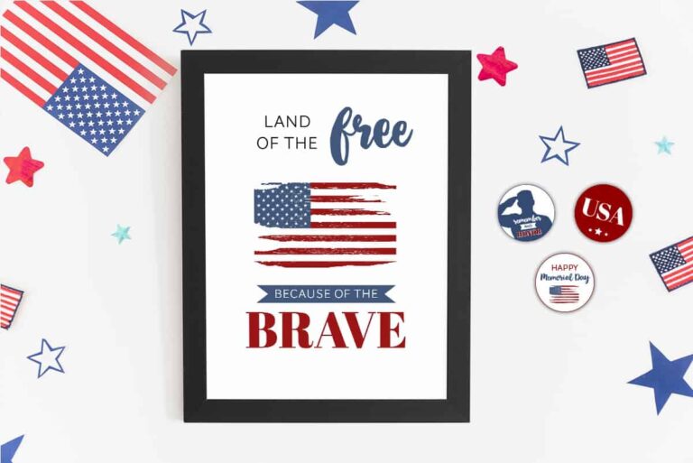 Free Memorial Day Printables Land Of The Free Because Of The 