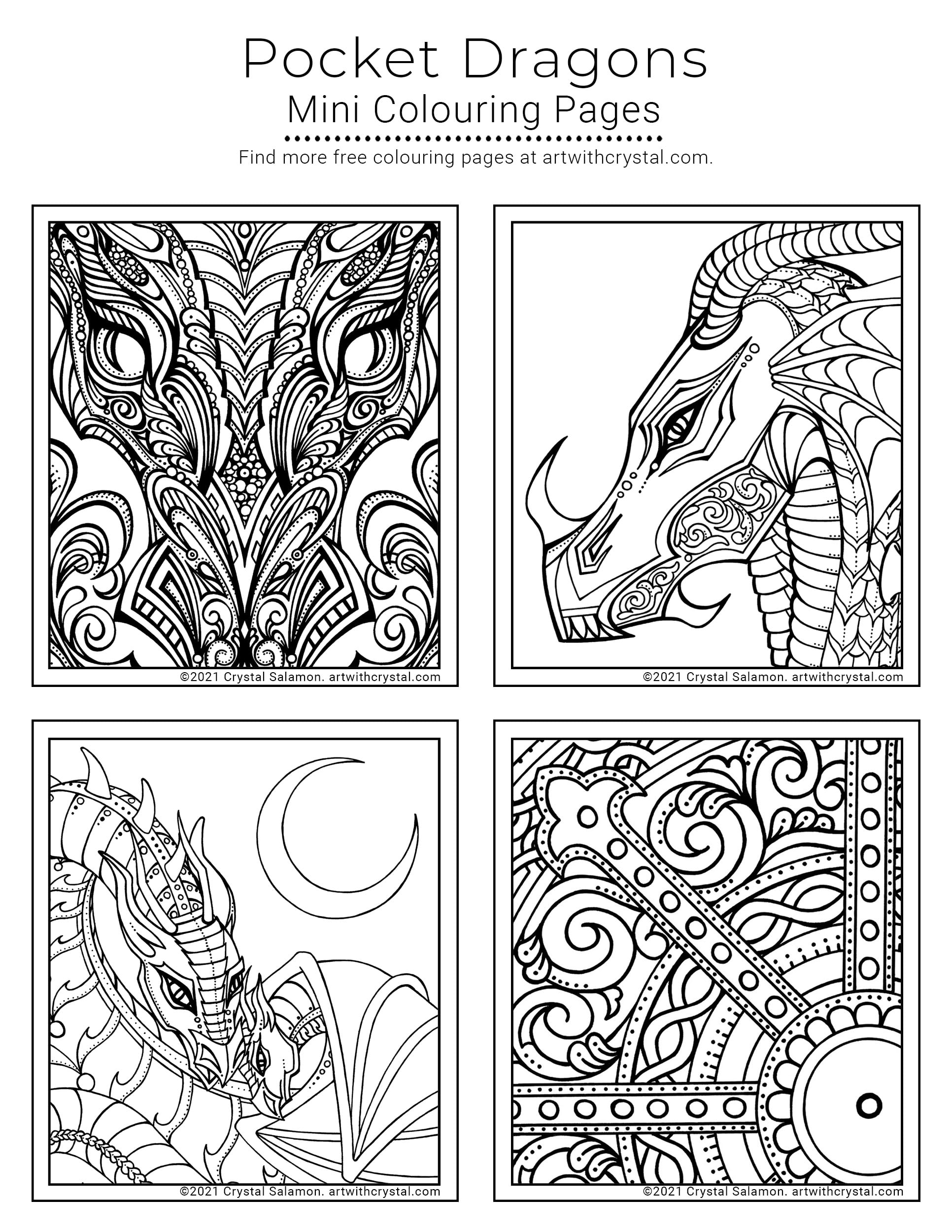 Free Dragon Printables