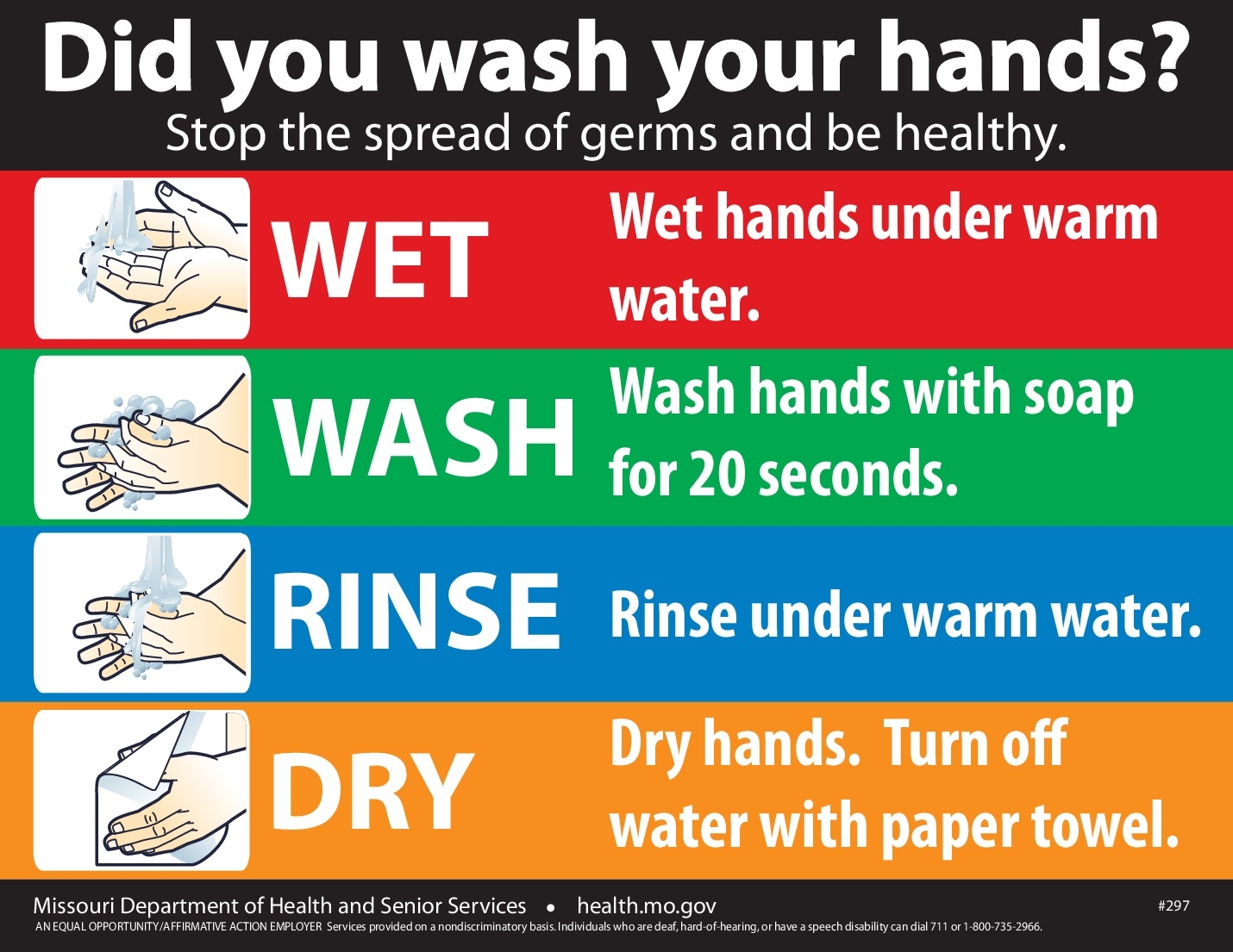 Free Wash Your Hands Signs Printable