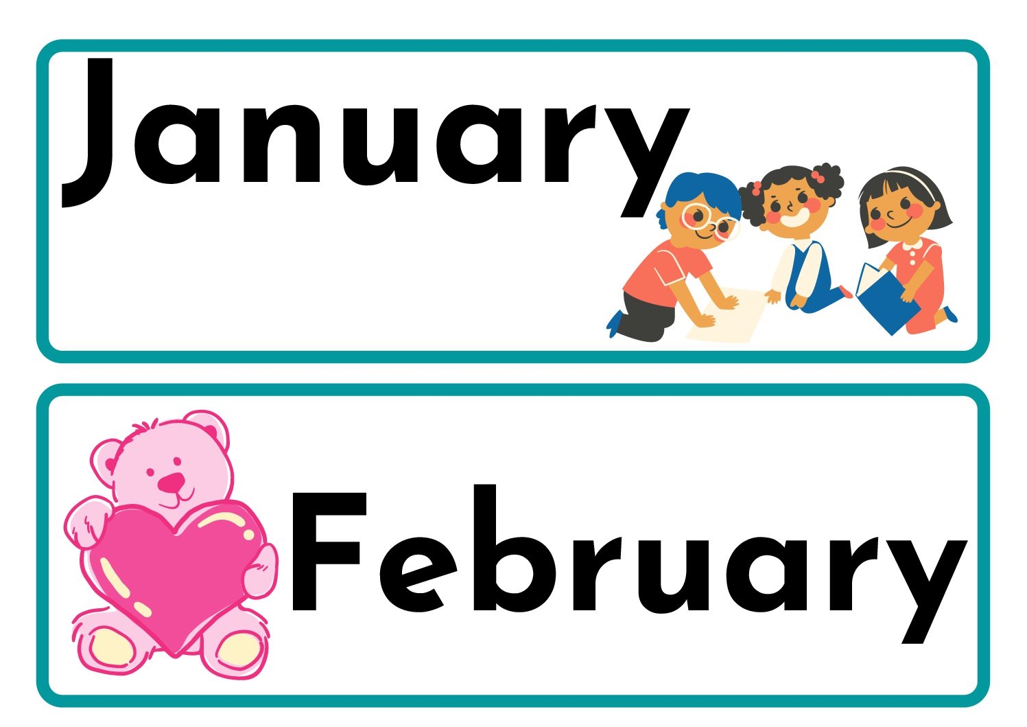 Free Months Of The Year Printables