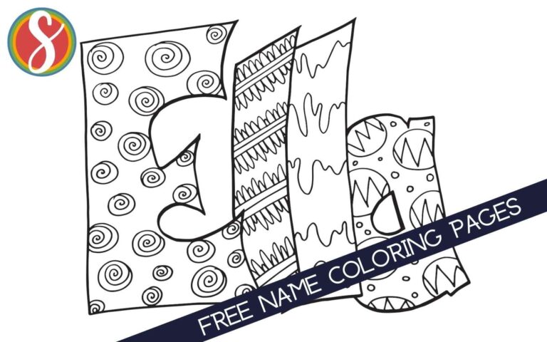 Free Name Coloring Pages Stevie Doodles