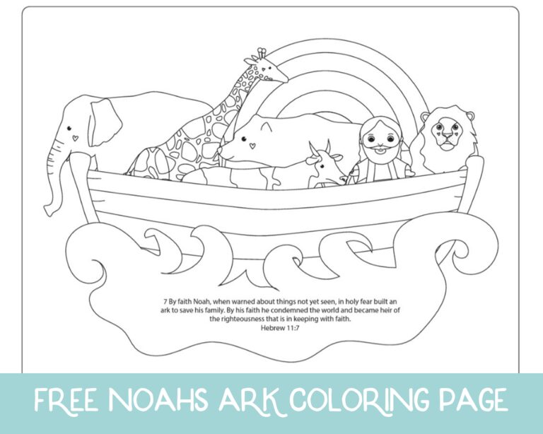 FREE Noah s Ark Coloring Page Little Lions Academy