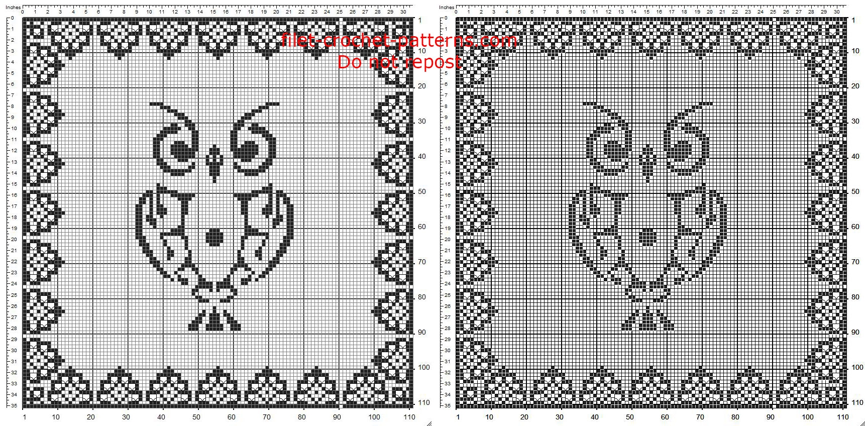 Free Pattern Download Filet Crochet Square Doily With Owl And Special Border Free Filet Crochet Patterns Download