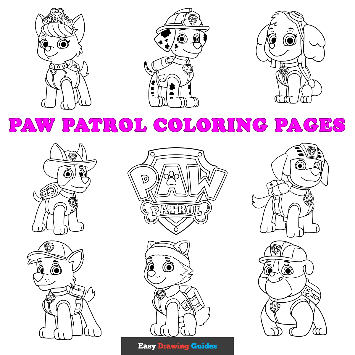 Paw Patrol Coloring Pages Printable Free
