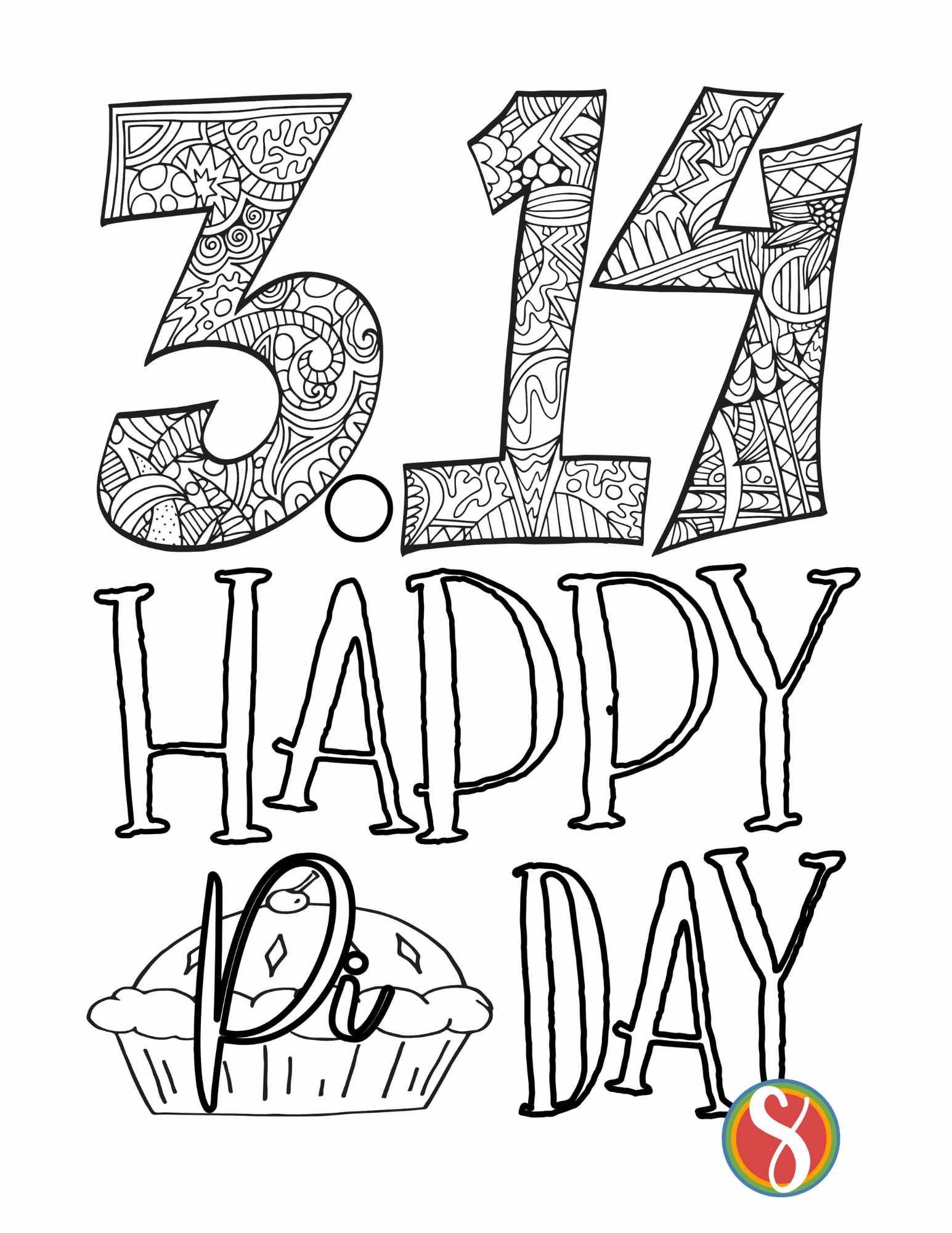 Free Pi Day Coloring Pages Stevie Doodles