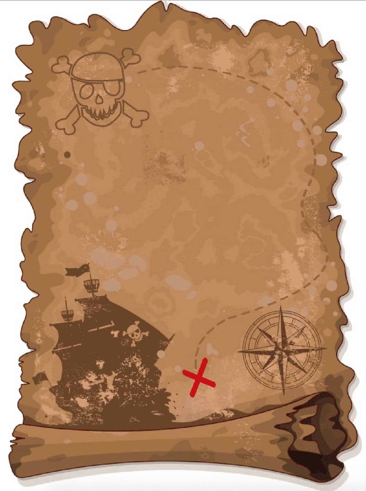 Free Pirate Treasure Map Printable PDF Pirate Treasure Map