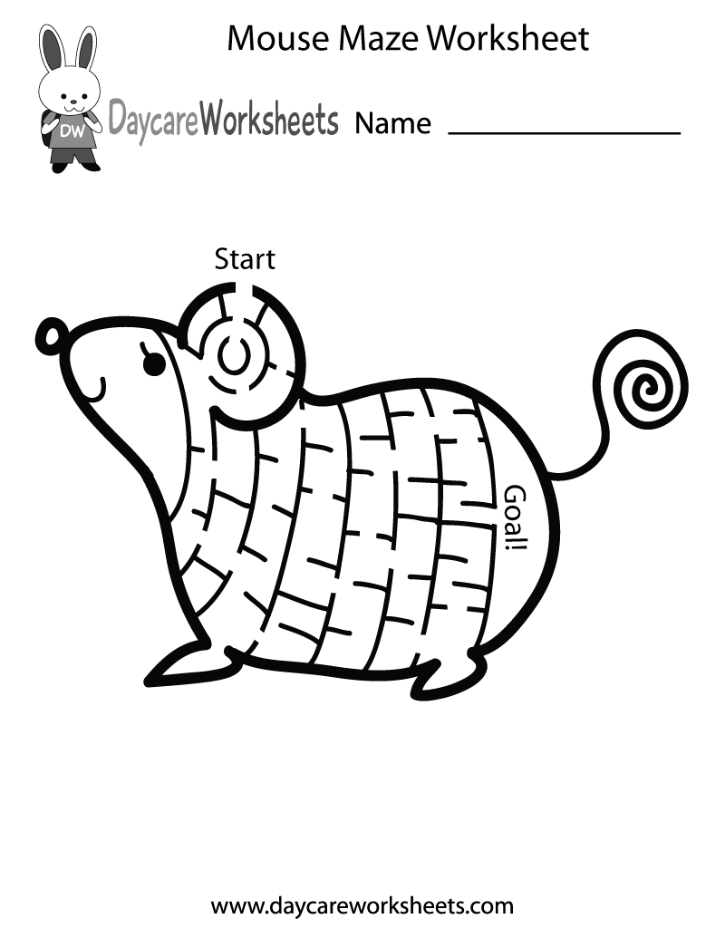 Free Preschool Maze Printable