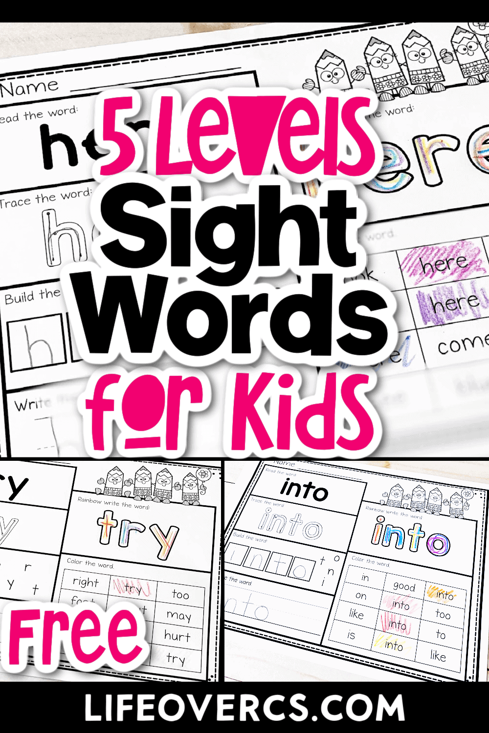 Sight Word Worksheets Free Printables