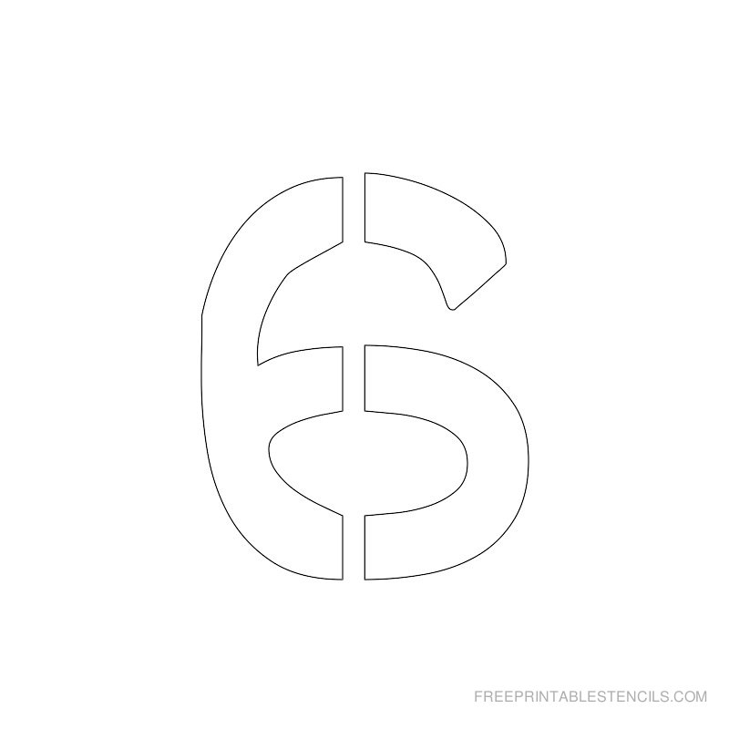 Free Printable 2 Inch Number Stencils 1 10