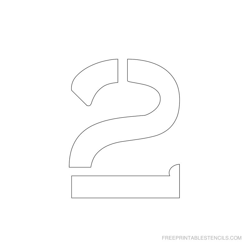Free Printable 2 Inch Number Stencils 1 10